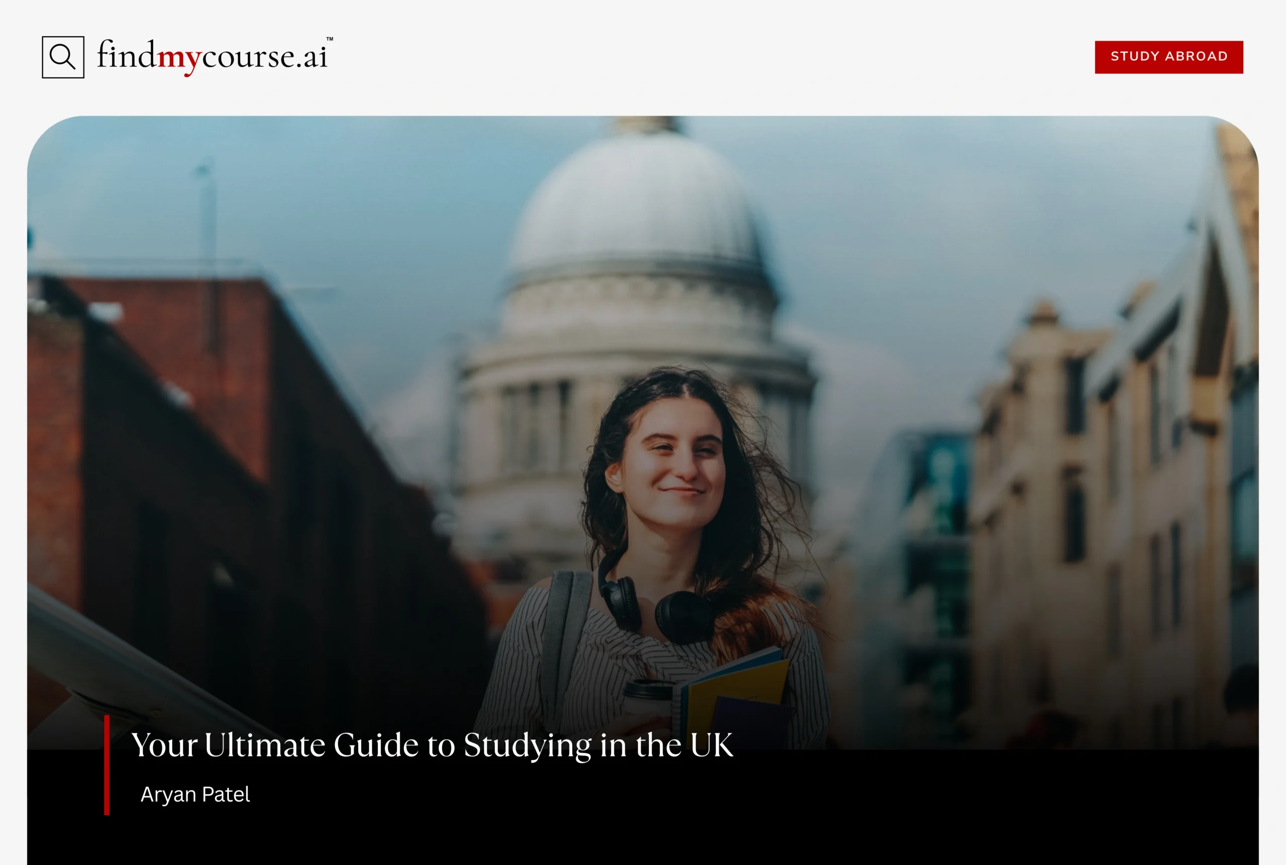 Smiling student holding books, representing study in the UK opportunities – Find my course | FindMyCourse.ai