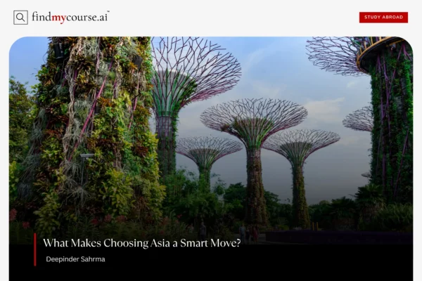 Study in Asia 2025: Your Ultimate Guide as an Indian Student Iconic Supertree Grove in Asia, symbolizing modern education and study abroad in Asia – Find my course | FindMyCourse.ai
