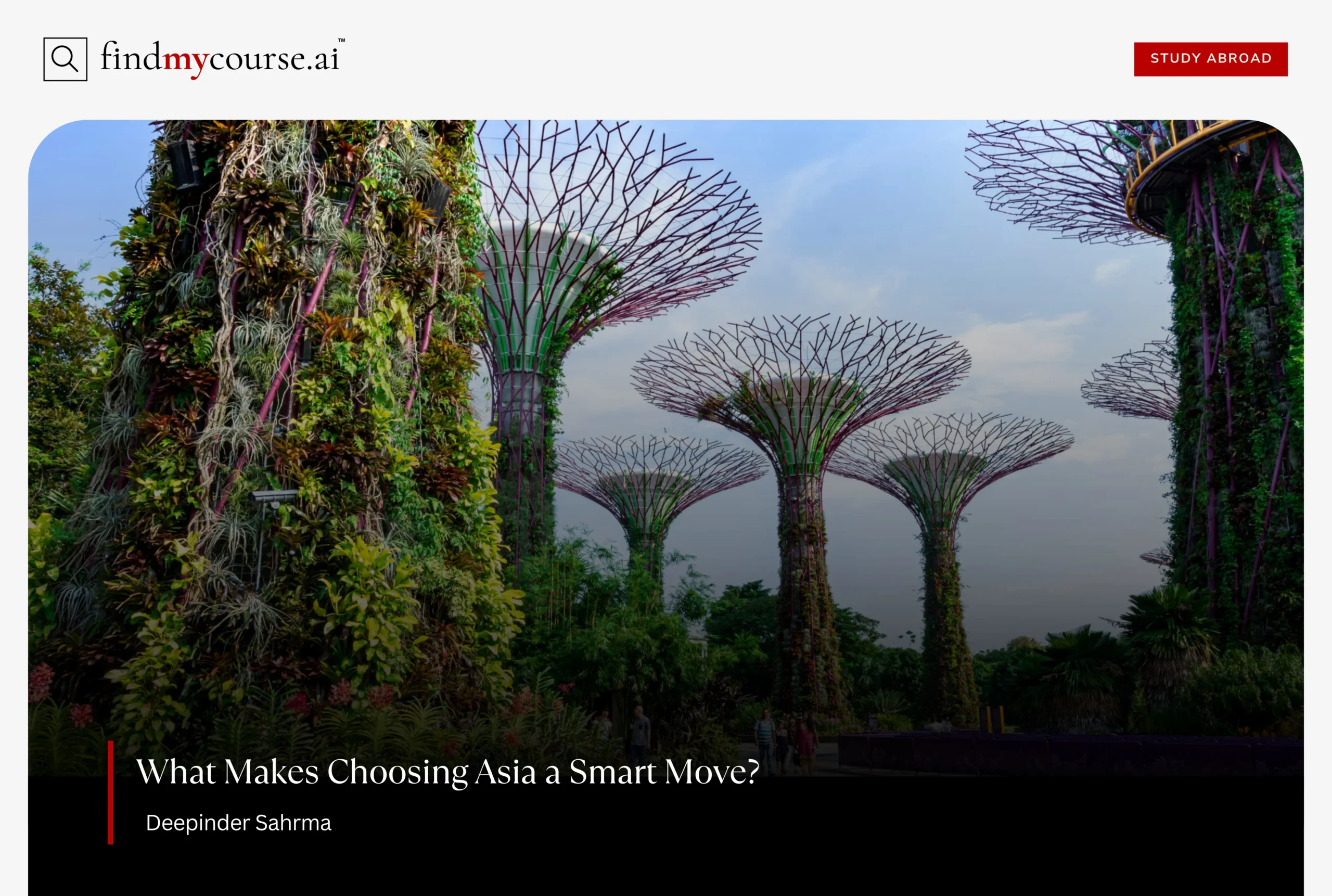 Iconic Supertree Grove in Asia, symbolizing modern education and study abroad in Asia – Find my course | FindMyCourse.ai