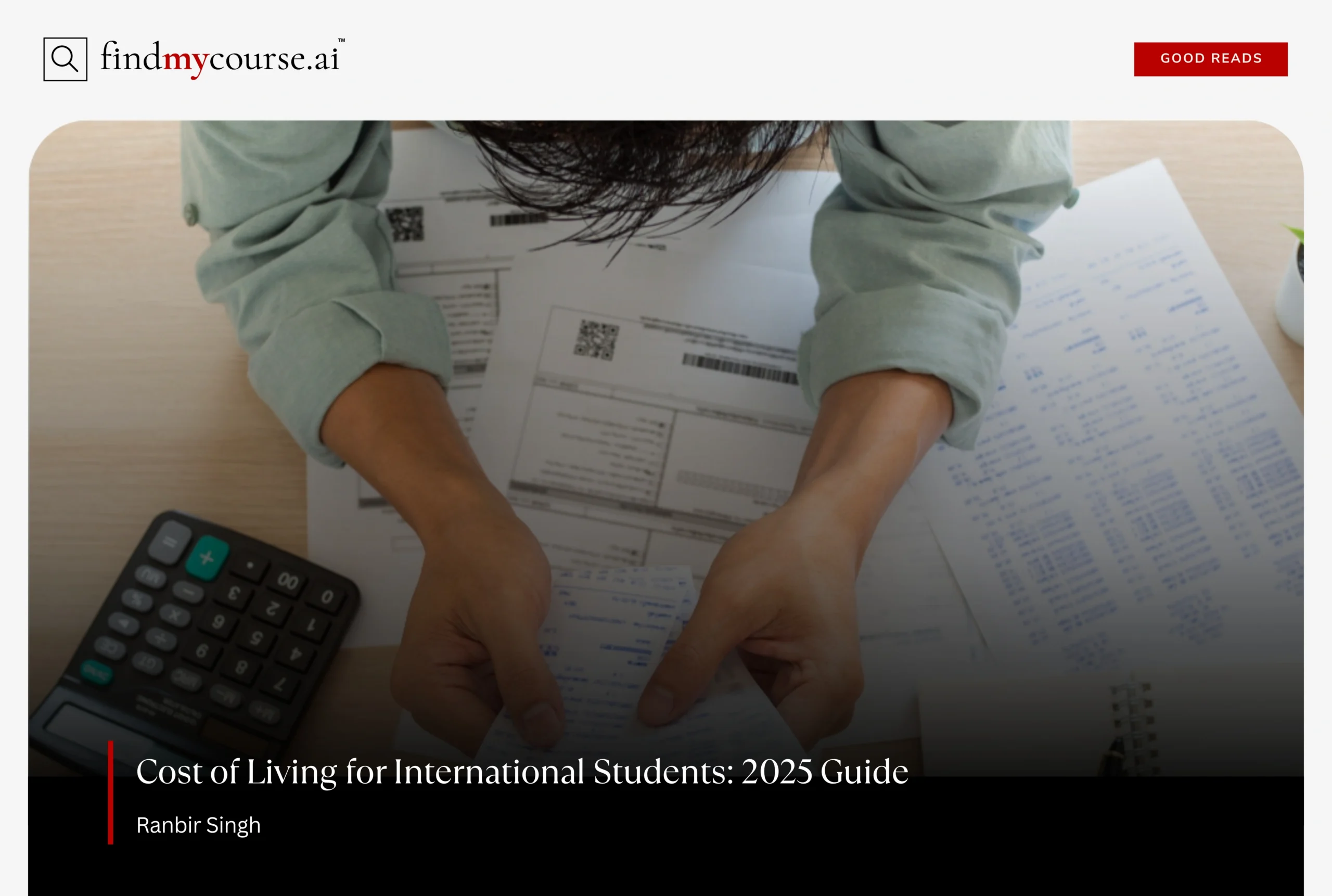 Student budgeting cost of living with a calculator – Find My Course | FindMyCourse.ai