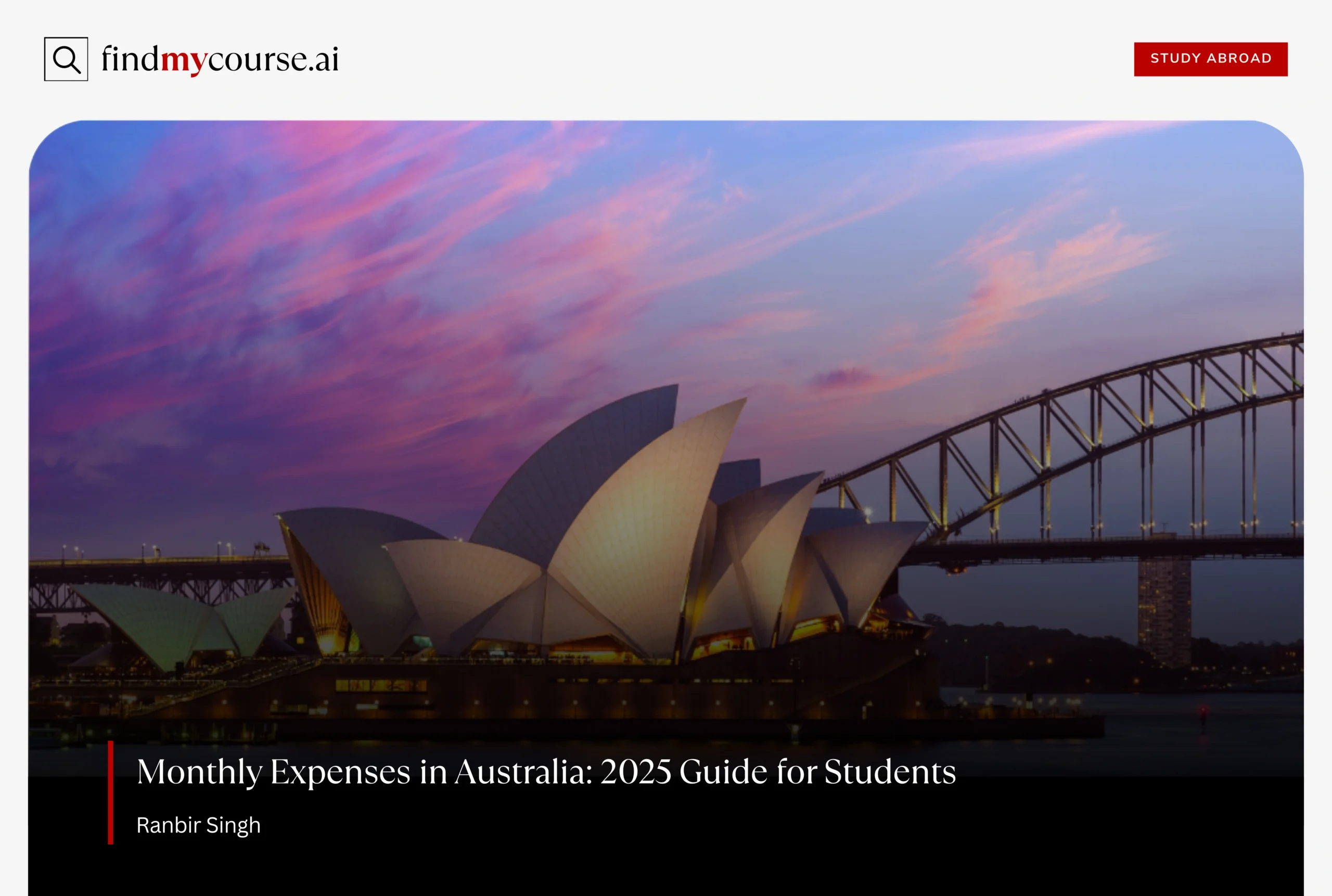 Sydney Opera House and Harbour Bridge at sunset – Find My Course | findmycourse.ai