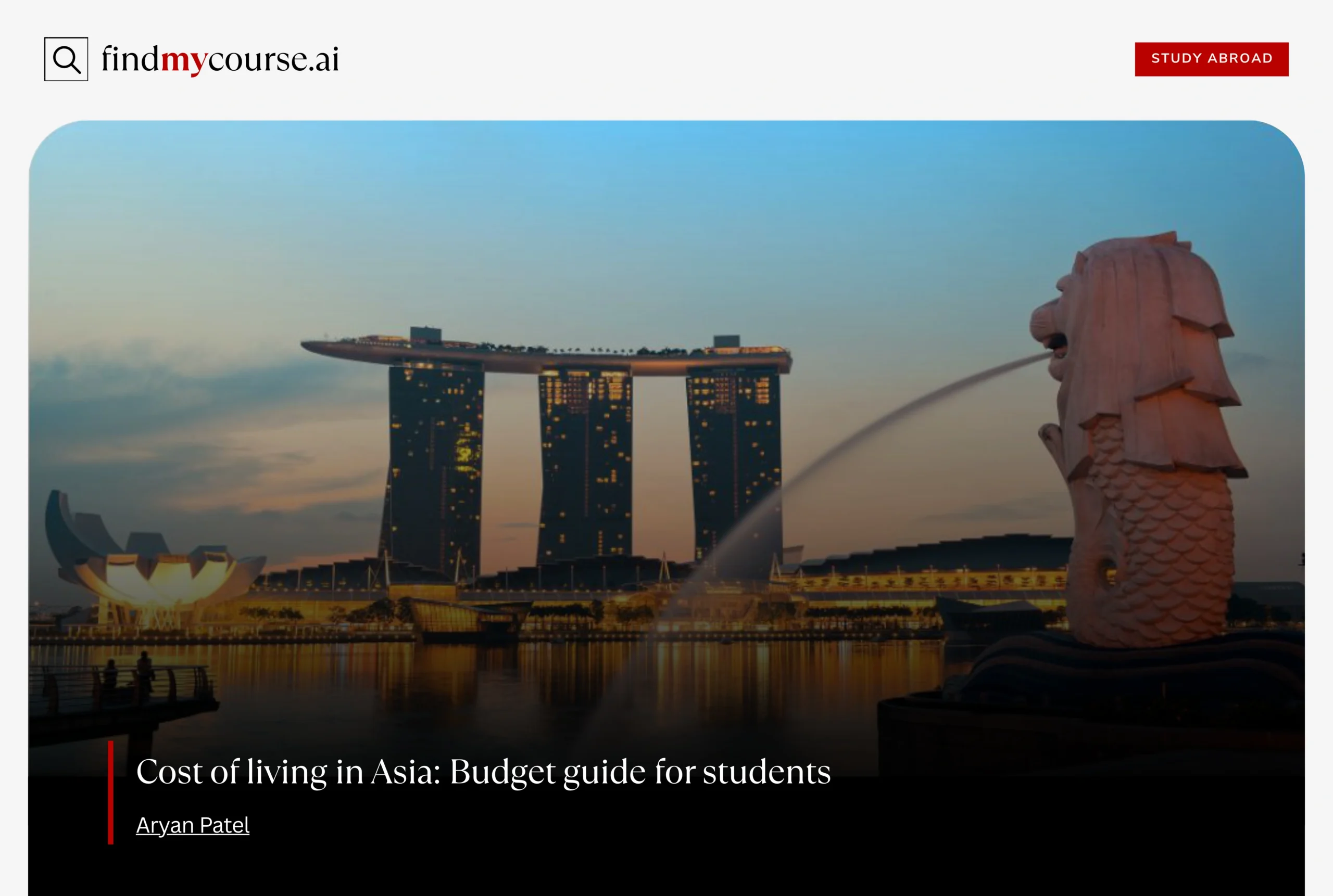 Merlion and Marina Bay Sands Singapore– Find My Course | findmycourse.ai