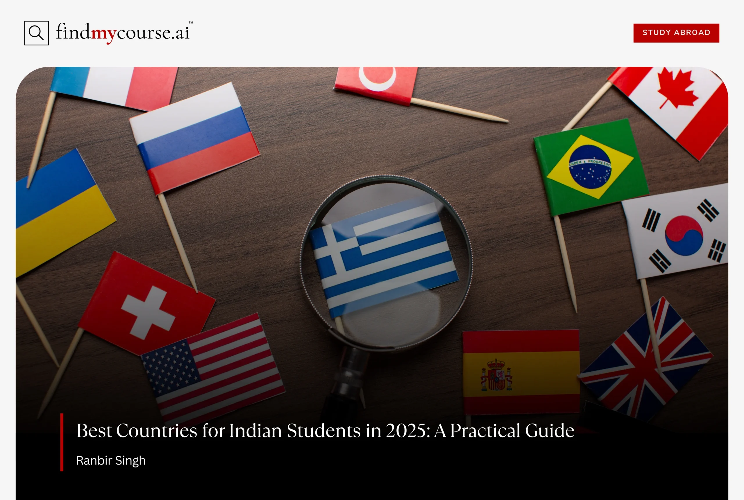 Flags representing student destinations – Find my course | FindMyCourse.ai