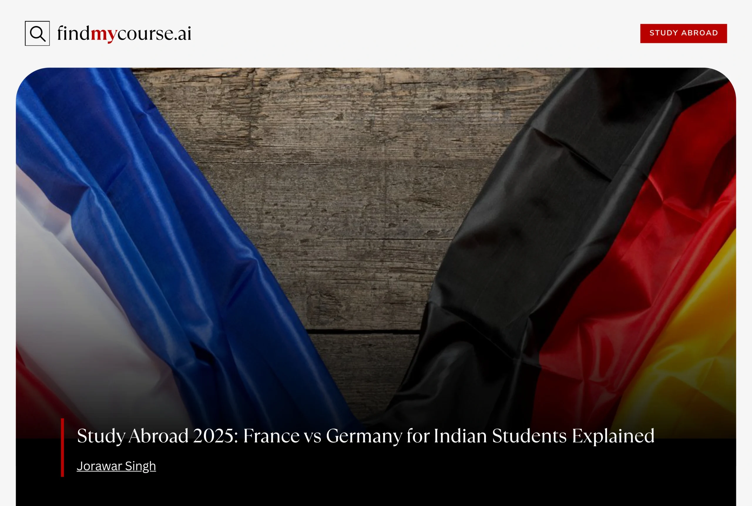 Flags representing France and Germany for study abroad guide – Find my course | FindMyCourse.ai