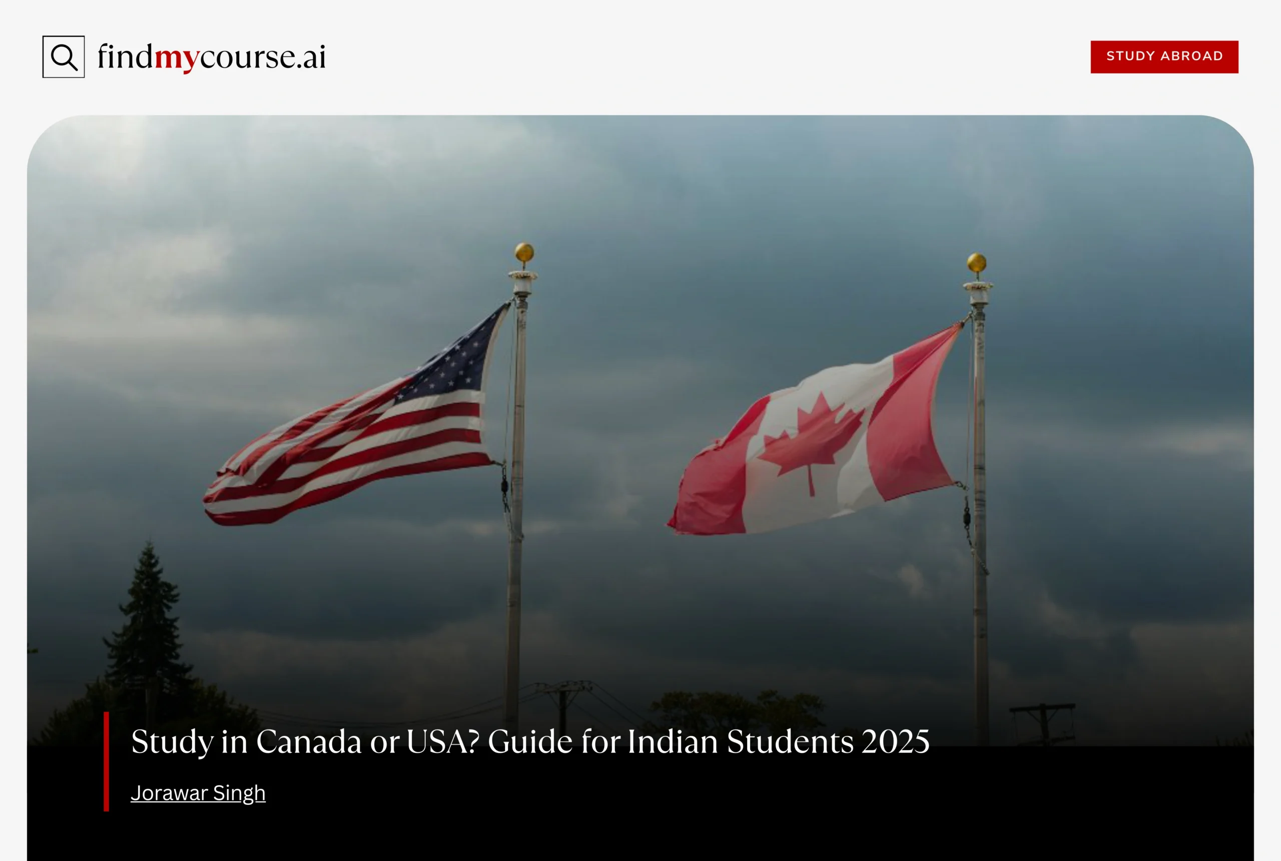 Flags Representing Canada vs USA Education- Find my course | FindMyCourse.ai