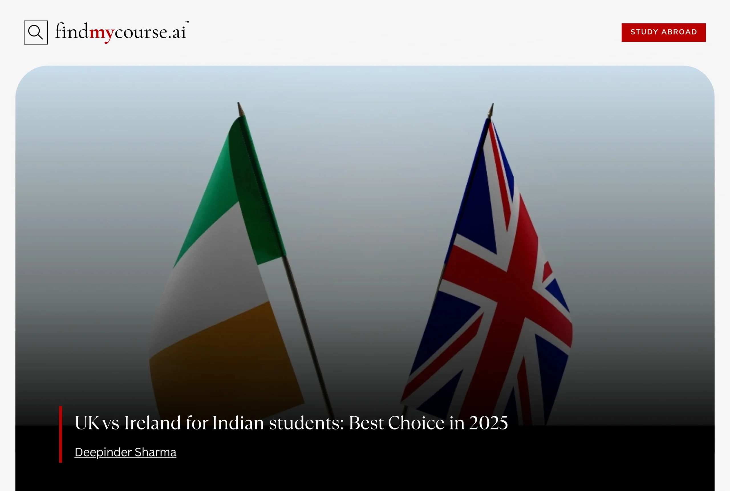 UK and Ireland flags representing study abroad options for Indian students – Find my course | FindMyCourse.ai