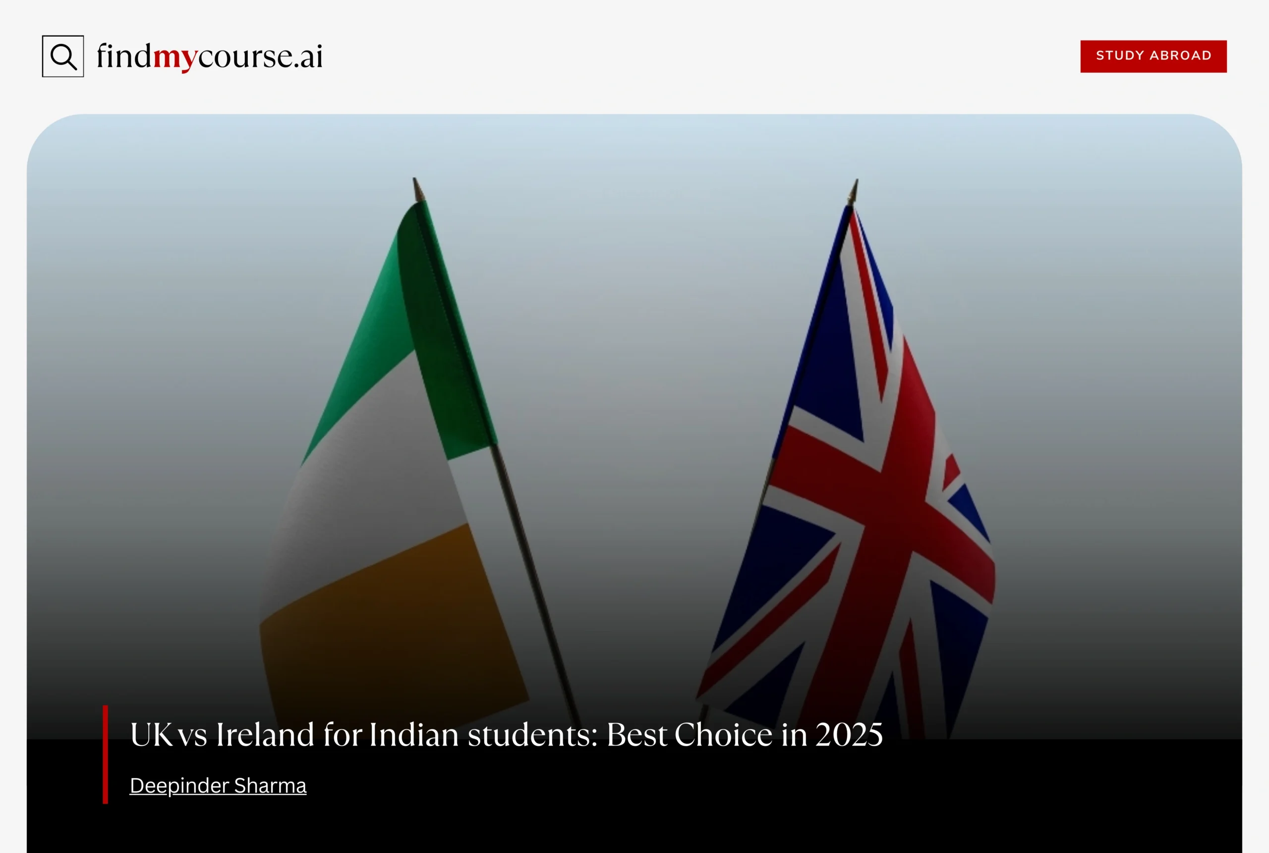 UK and Ireland flags representing study abroad options for Indian students – Find my course | FindMyCourse.ai