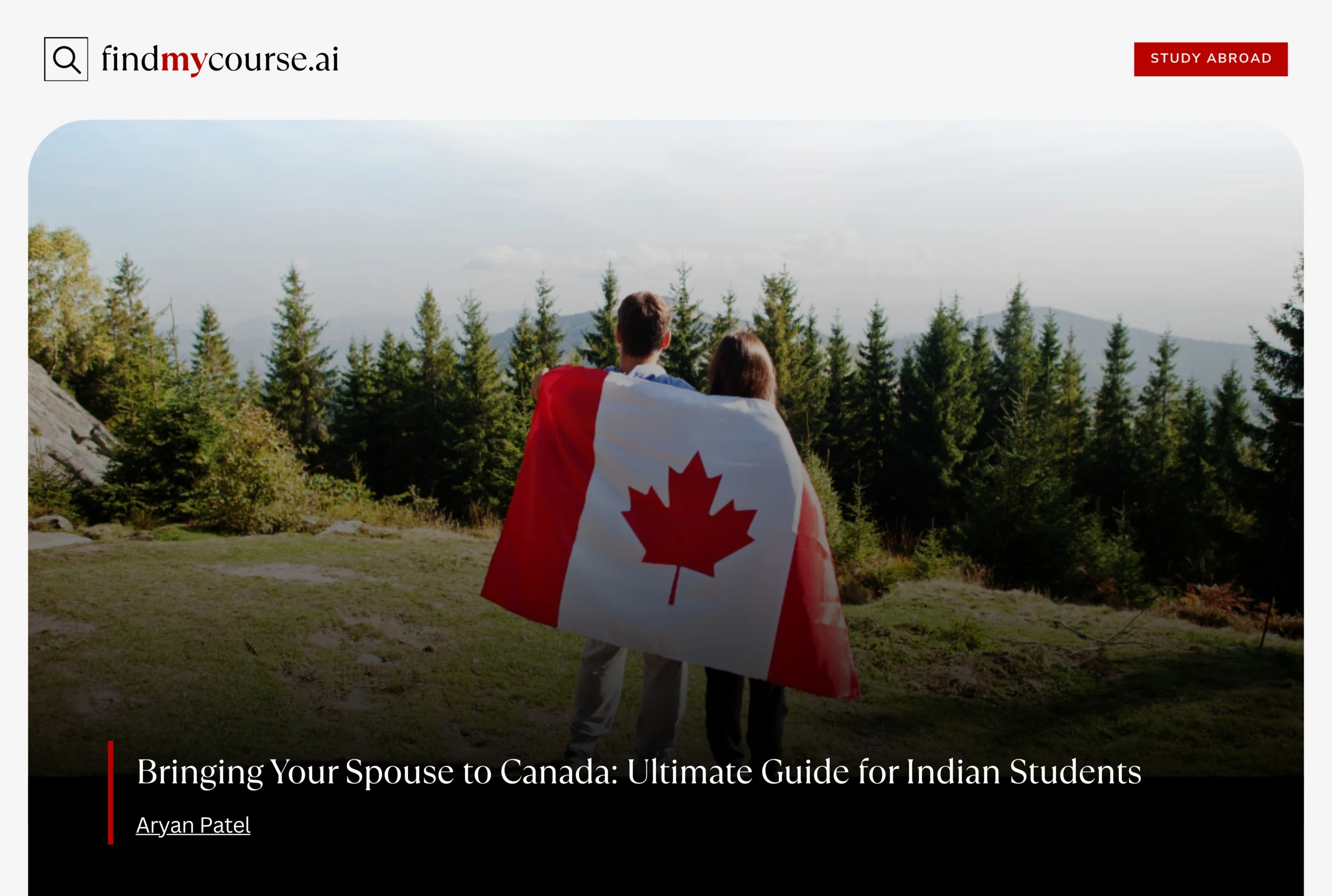 Couple with Canada flag representing Canada Spouse Visa – Find my course | FindMyCourse.ai