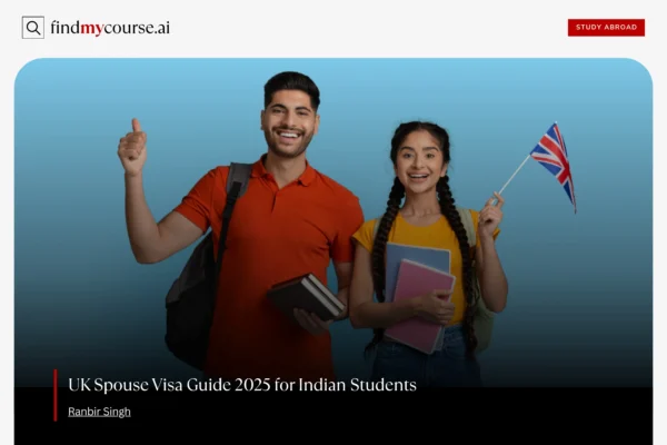Smiling Couple holding UK flag after UK Study Visa success – Find my course | FindMyCourse.ai