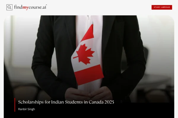 Person holding Canadian flag representing scholarships for Indian students - Find my course | FindMyCourse.ai