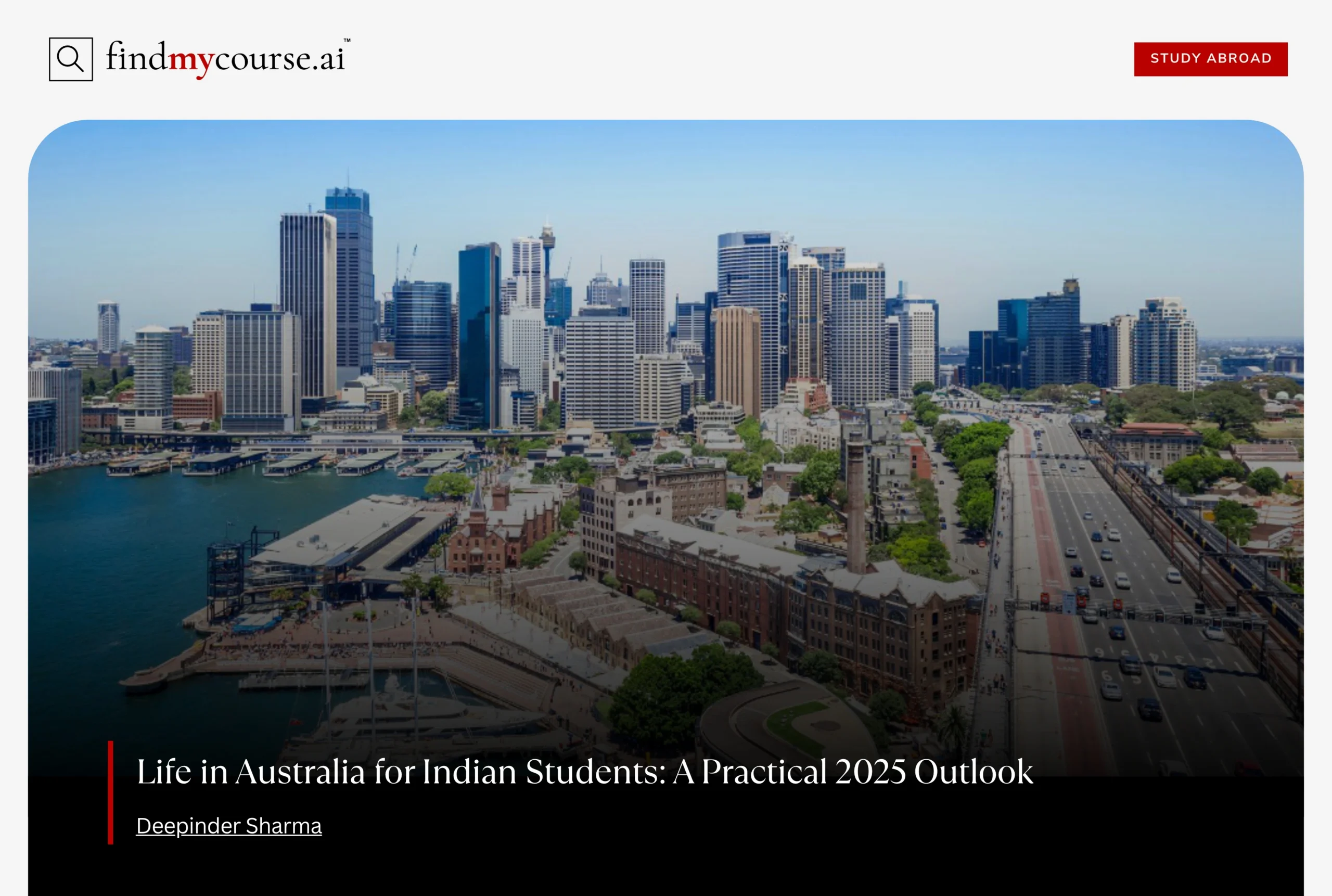 Aerial view of Sydney highlighting city life in Australia - Find my course | FindMyCourse.ai