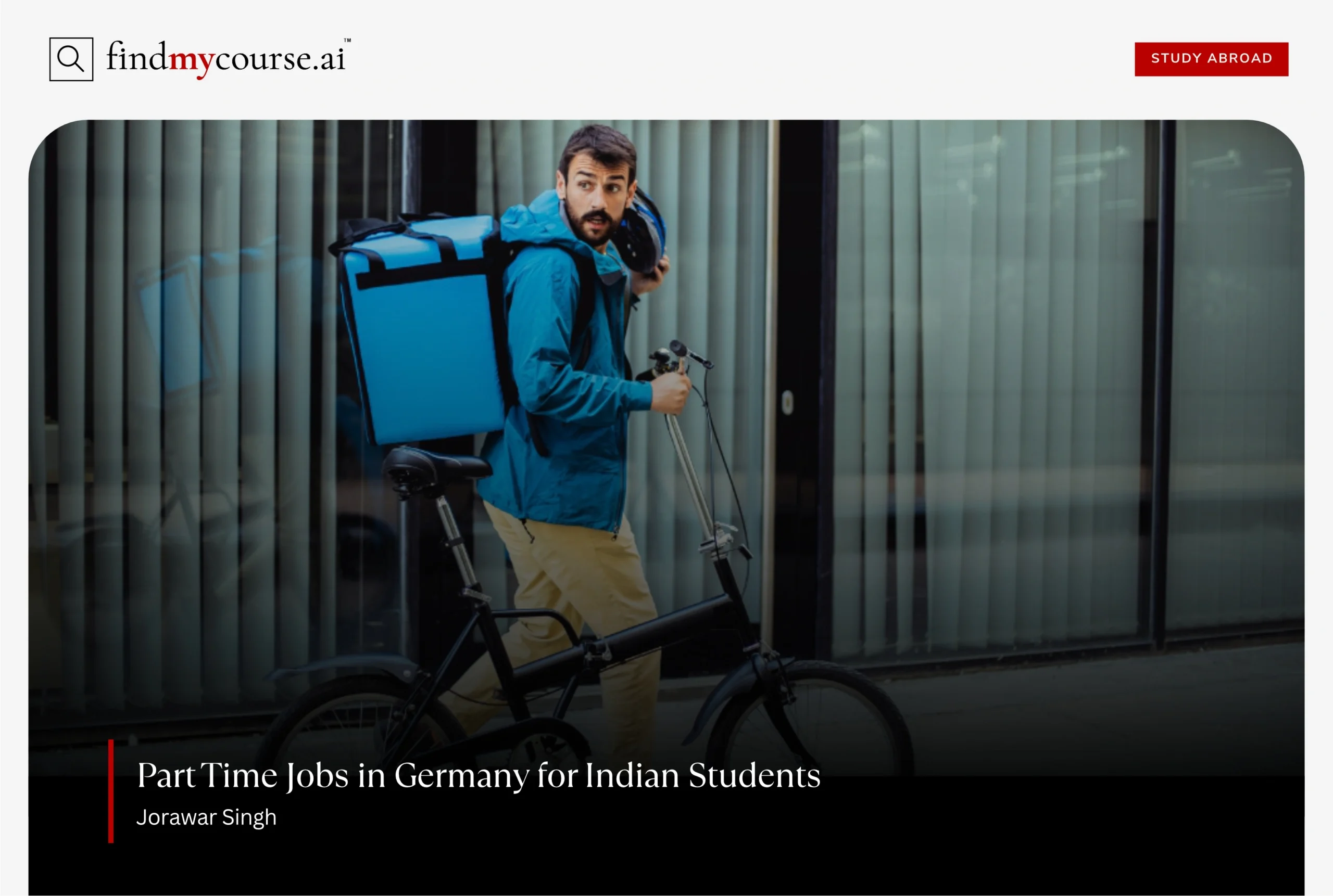 Student working as courier denoting part time jobs in Germany – Find My Course | findmycourse.ai