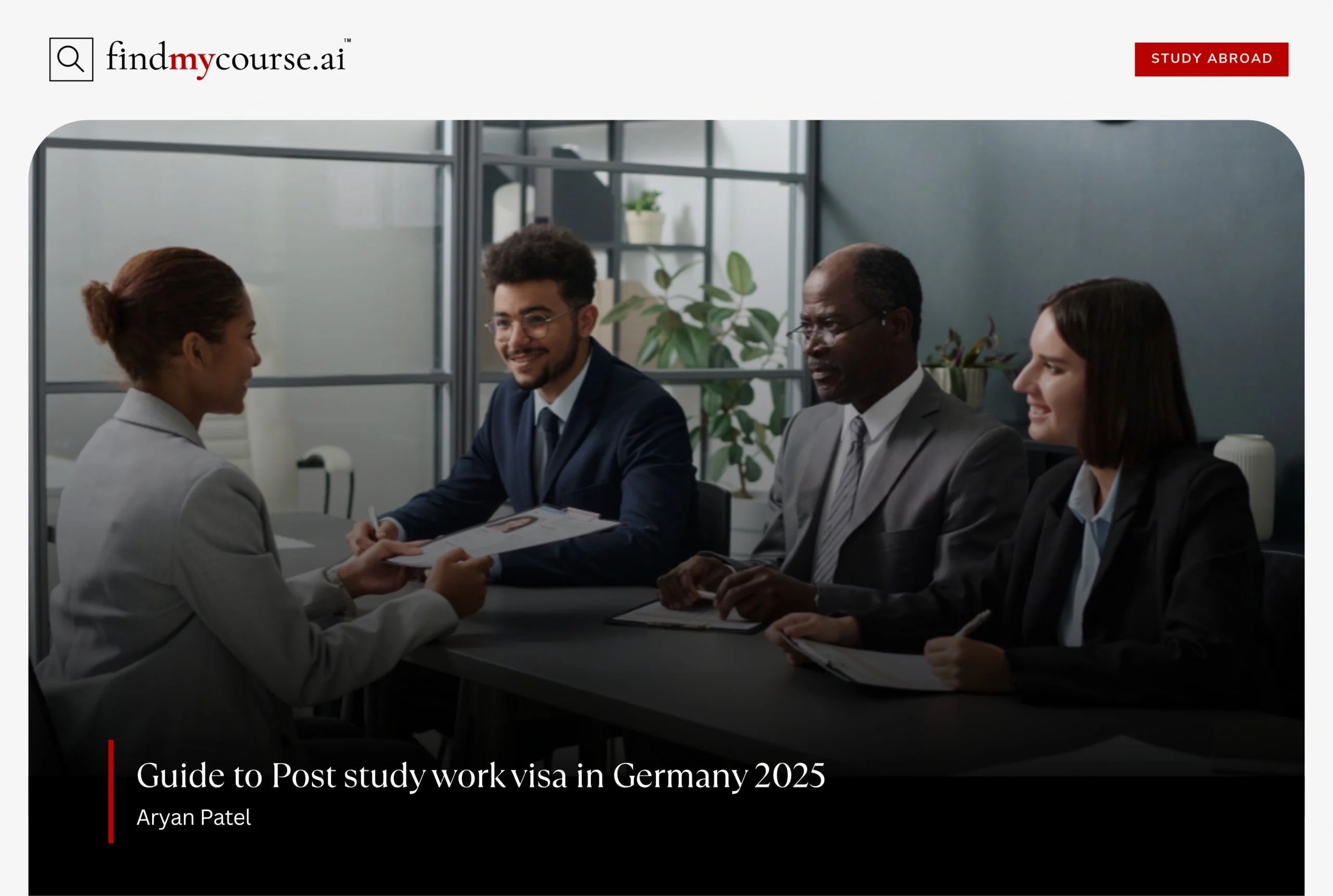 Career interview after studies in Germany showcasing post study work visa – findmycourse.ai