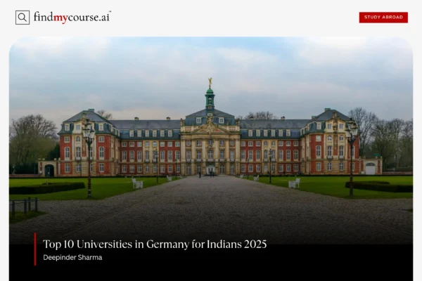 Majestic university building in Germany representing Top 10 Universities – Find My Course | findmycourse.ai