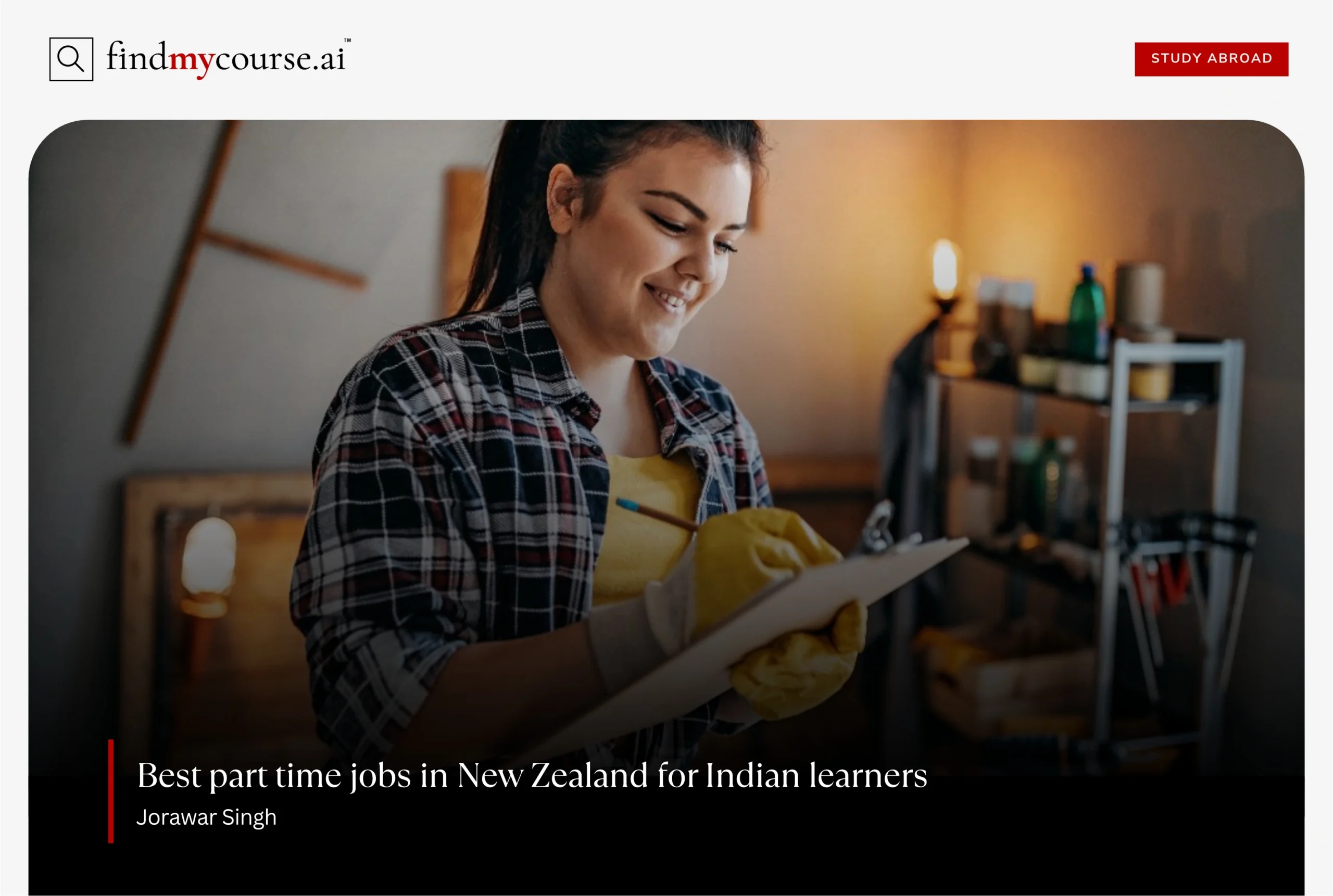Student at work showcasing part time jobs in New Zealand – Find My Course | findmycourse.ai
