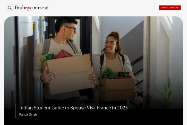 Happy couple beginning their journey showcasing Spouse Visa France – Findmycourse.ai