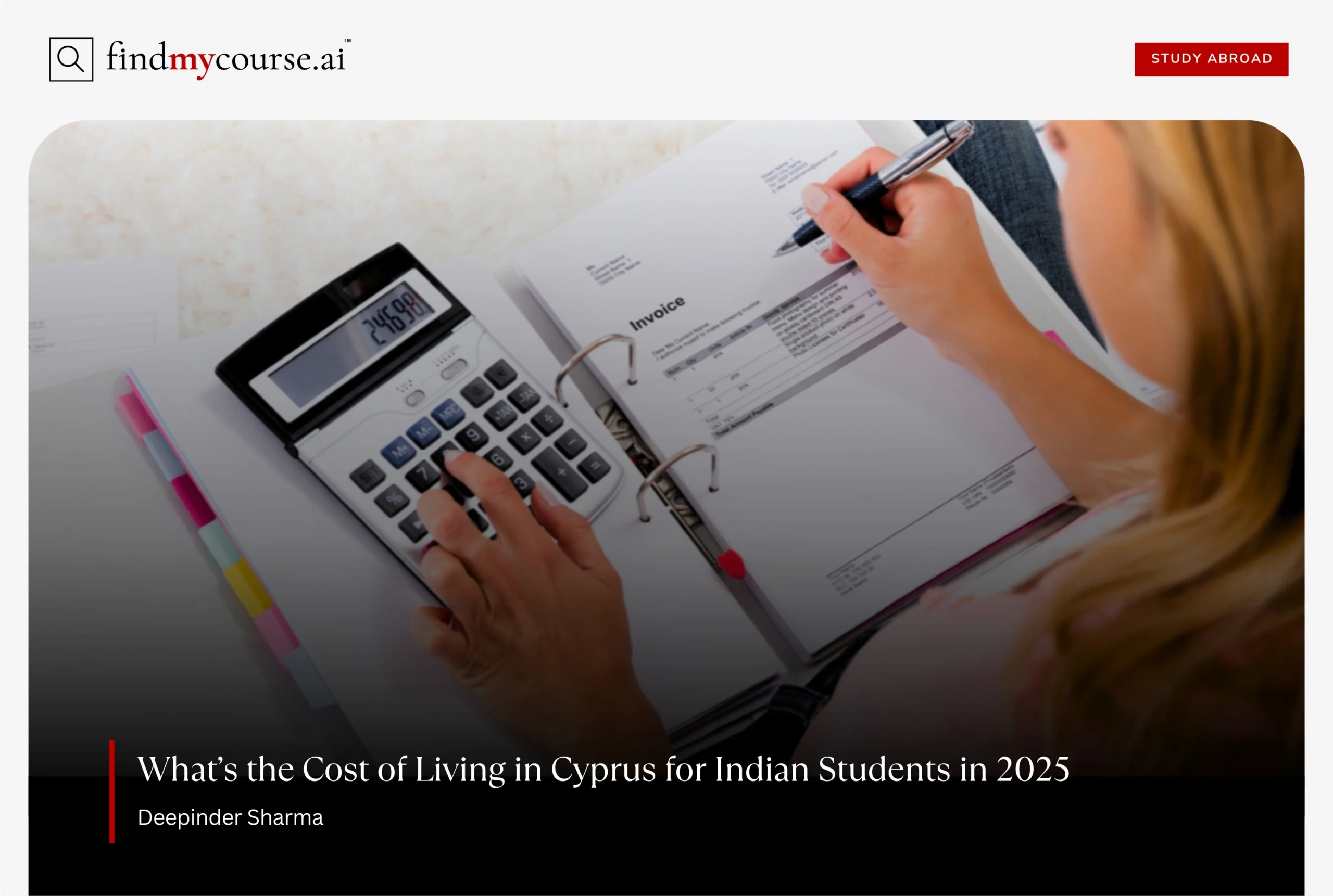 Student planning finances showcasing cost of living in Cyprus – Findmycourse.ai