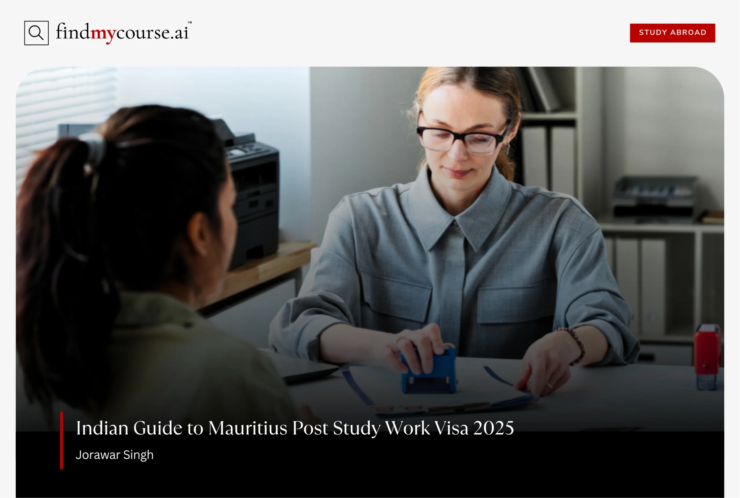 Student consulting with official about post-study work visa process — FindMyCourse.ai