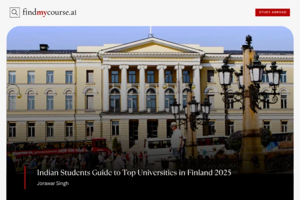 Front view of University of Helsinki building representing top universities in Finland — Findmycourse.ai