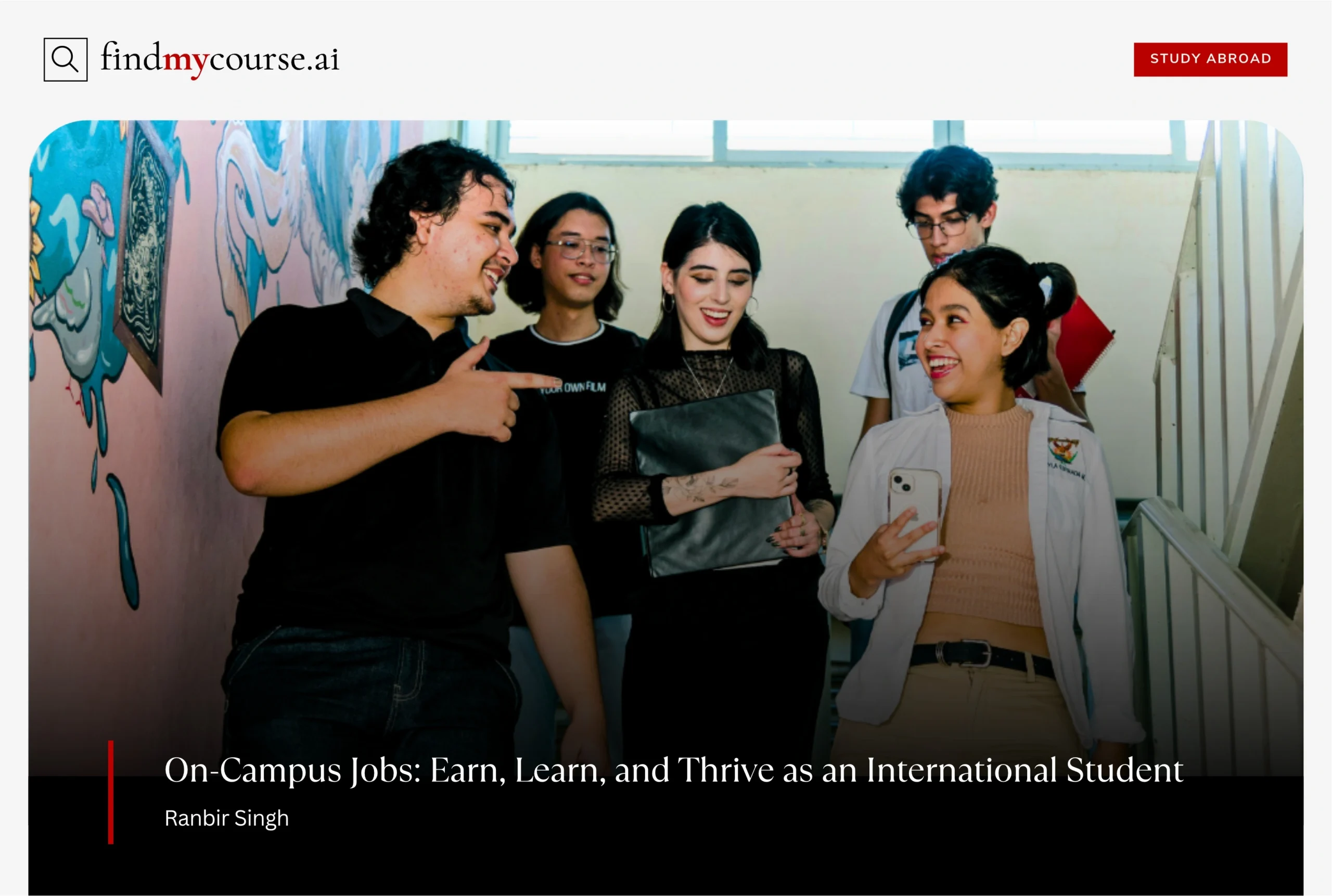 Student working as coordinator giving a tour to freshers, depicting on campus jobs — Findmycourse.ai