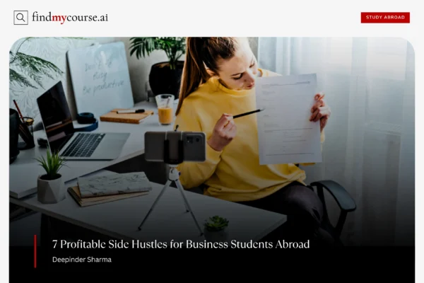 Women explaining in front of camera, denoting side hustles for collage students — Findmycourse.ai