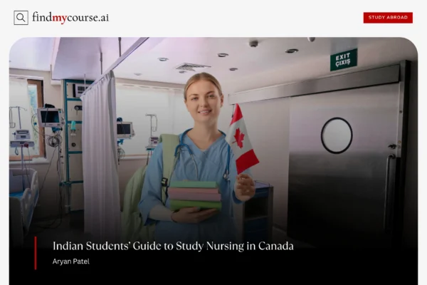 Study Nursing in Canada: Complete Guide for Indian Students Nursing student holding Canada flag, denoting nursing studies guide — Findmycourse.ai