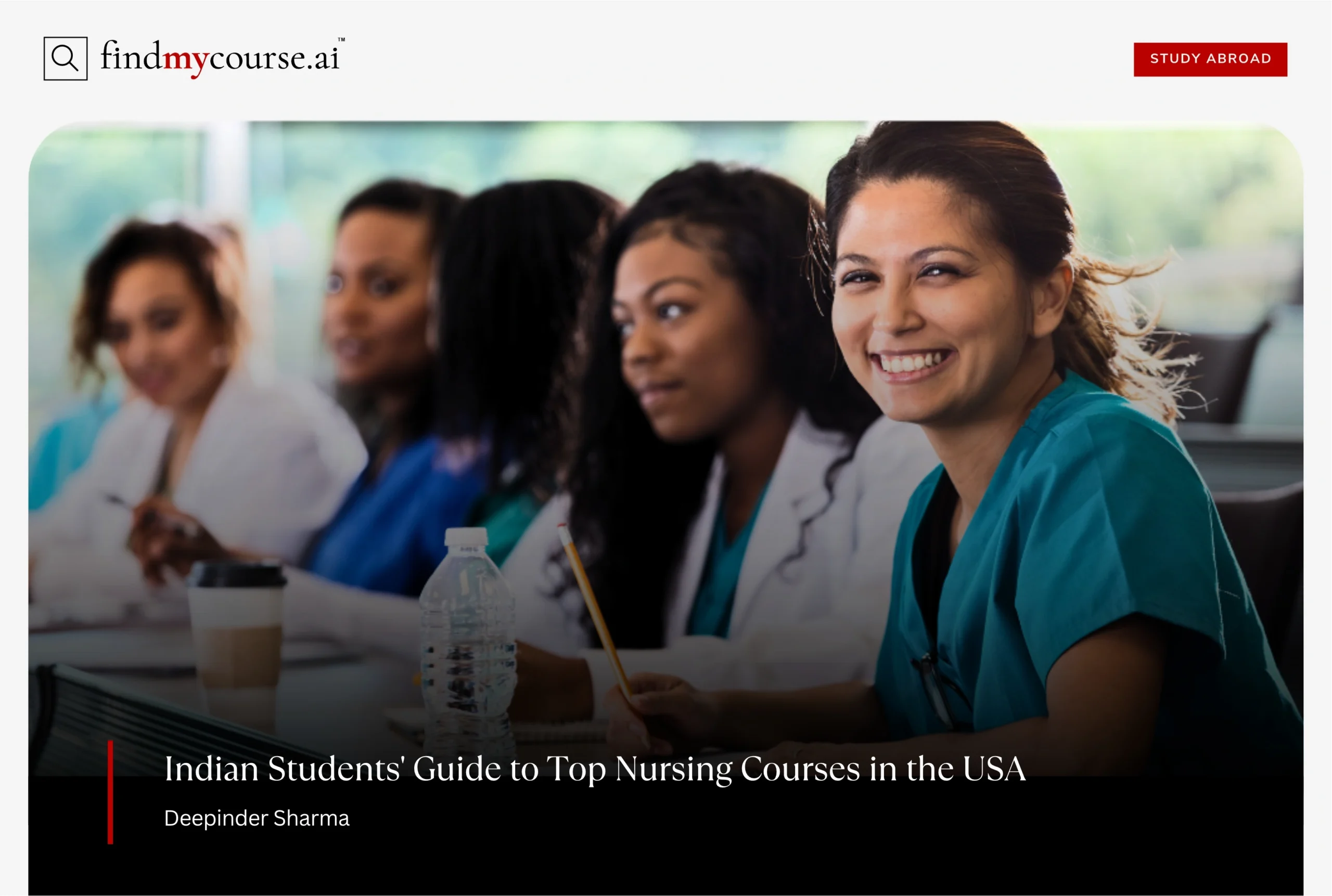 Nursing student taking notes in classroom, representing nursing courses in USA — Findmycourse.ai