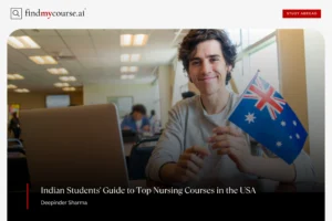 Course Change in Australia: A Complete Guide for Indian Students (2025) Student holding Australian flag representing course change process in Australia — Findmycourse.ai