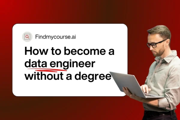 Man holding laptop researching how to become a data engineer – findmycourse.ai