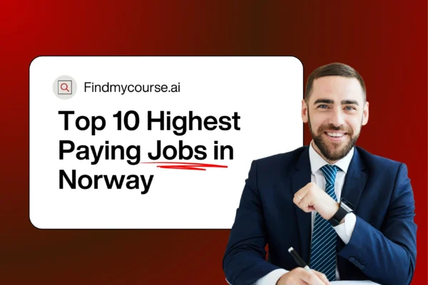 Professional man in suit showcasing Norway's highest paying jobs – Findmycourse.ai