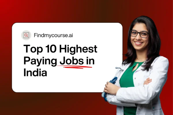 Smiling female doctor showcasing highest paying jobs in India – Findmycourse.ai