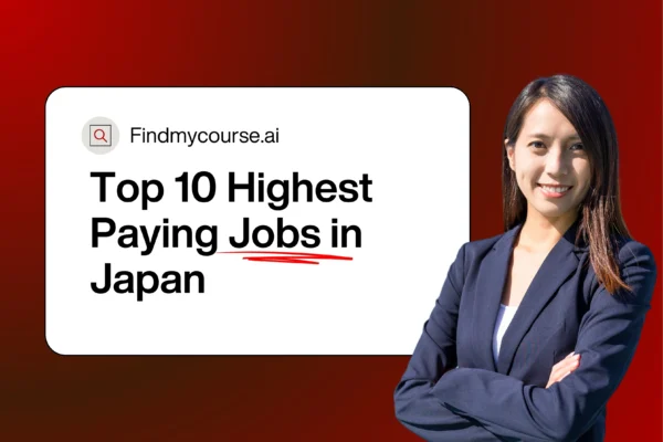 Professional Japanese woman presenting highest paying jobs in Japan for 2025 – Findmycourse.ai