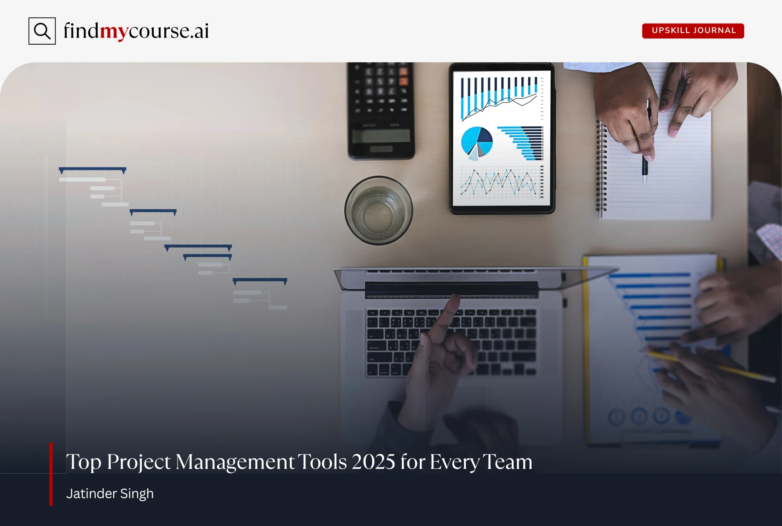 Team using project management tools with charts and laptops in a meeting – Findmycourse.ai