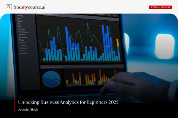 Laptop screen with data charts for business analytics – Findmycourse.ai