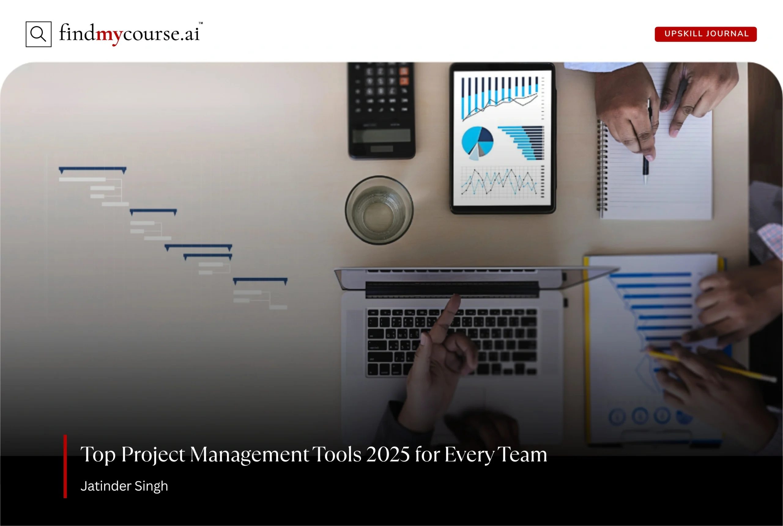 Team using project management tools with charts and laptops in a meeting – Findmycourse.ai