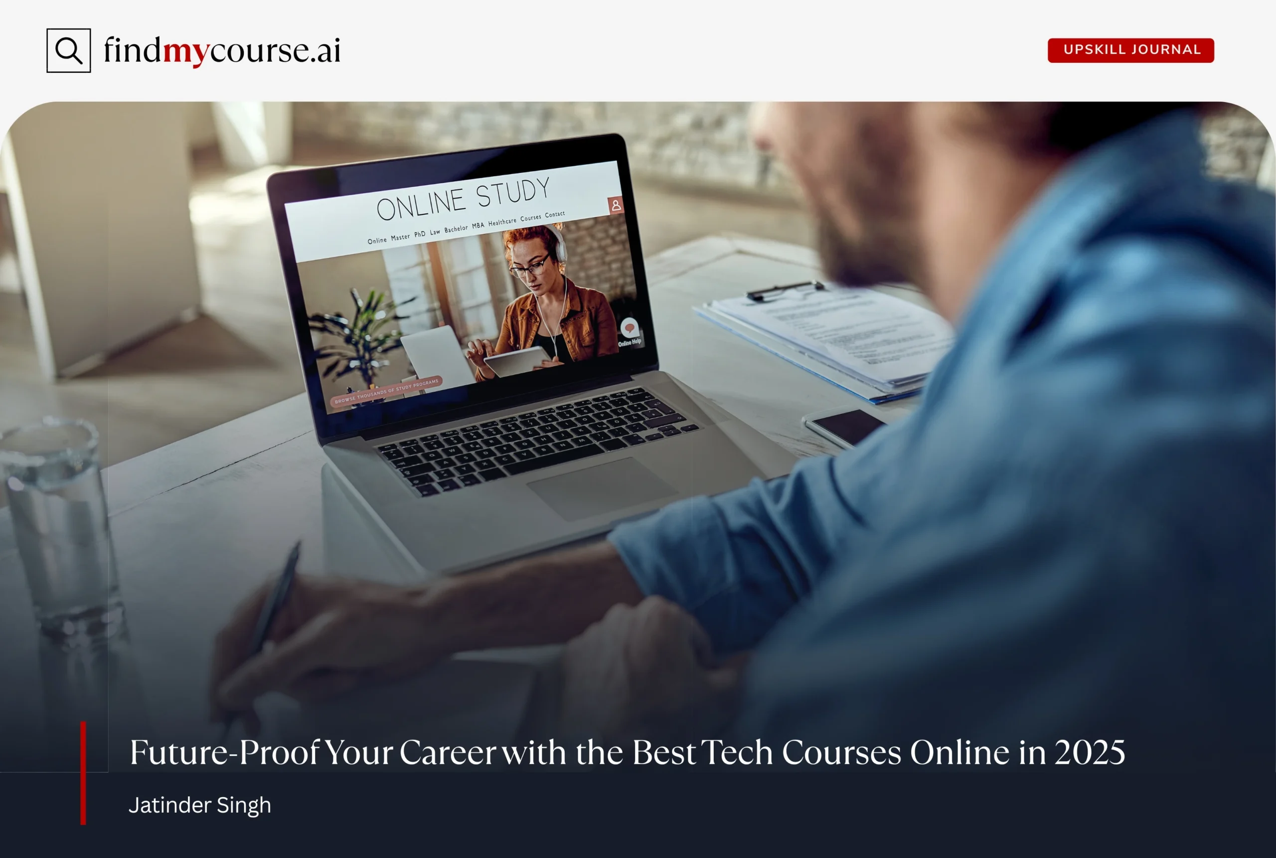 Focused learner improving skills through best tech courses online — Findmycourse.ai