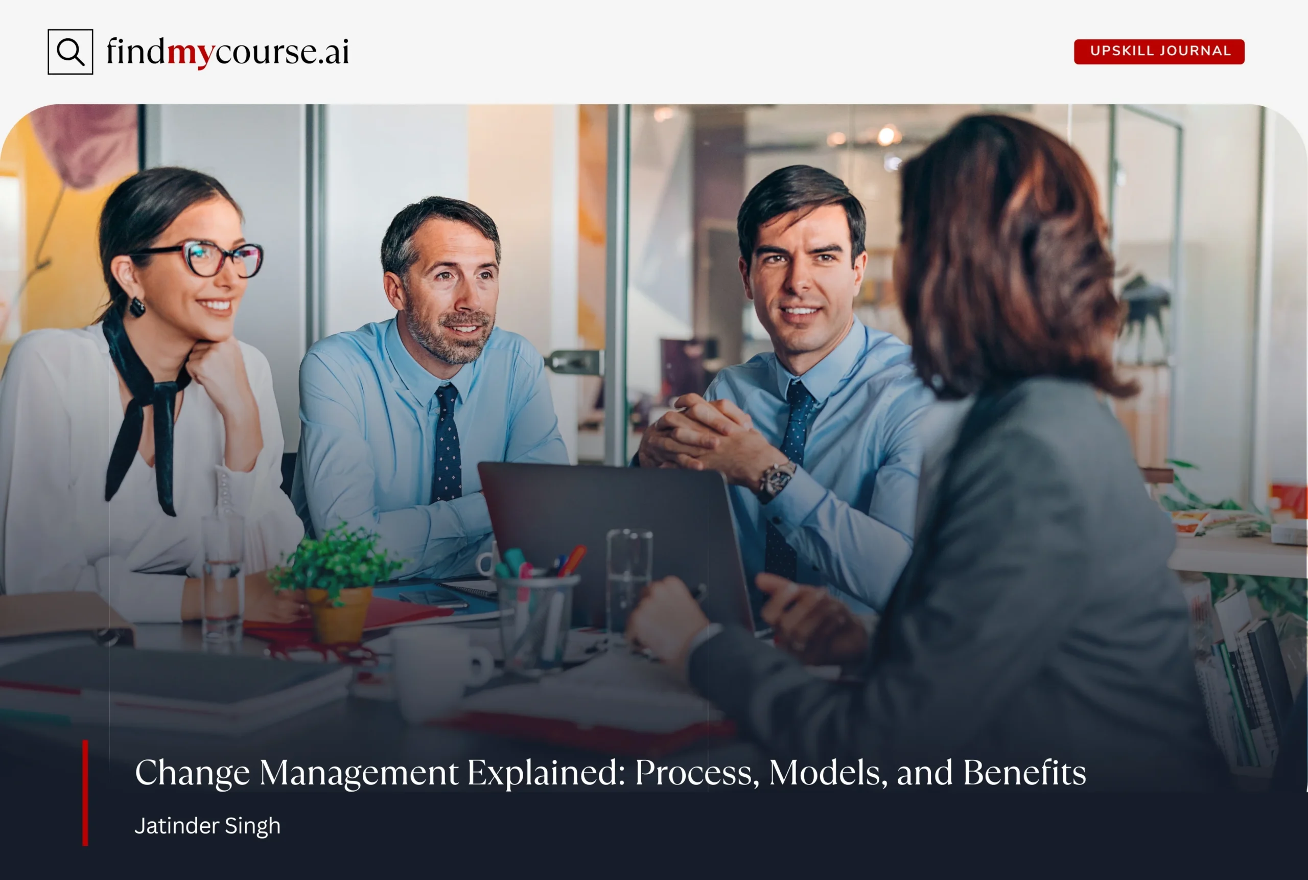 Professionals brainstorming ideas for effective change management process — Findmycourse.ai