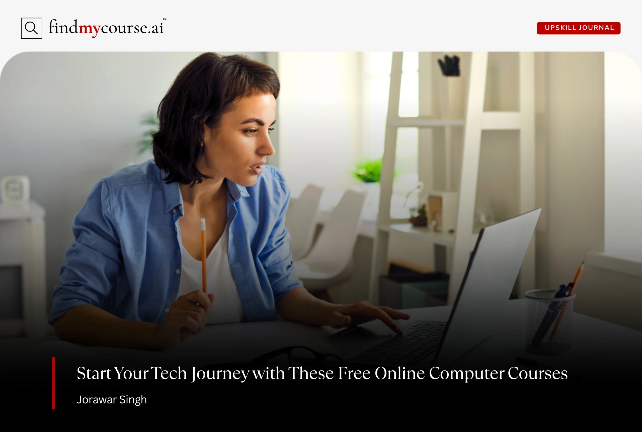 Person engaging in online computer course with a thoughtful expression — Findmycourse.ai