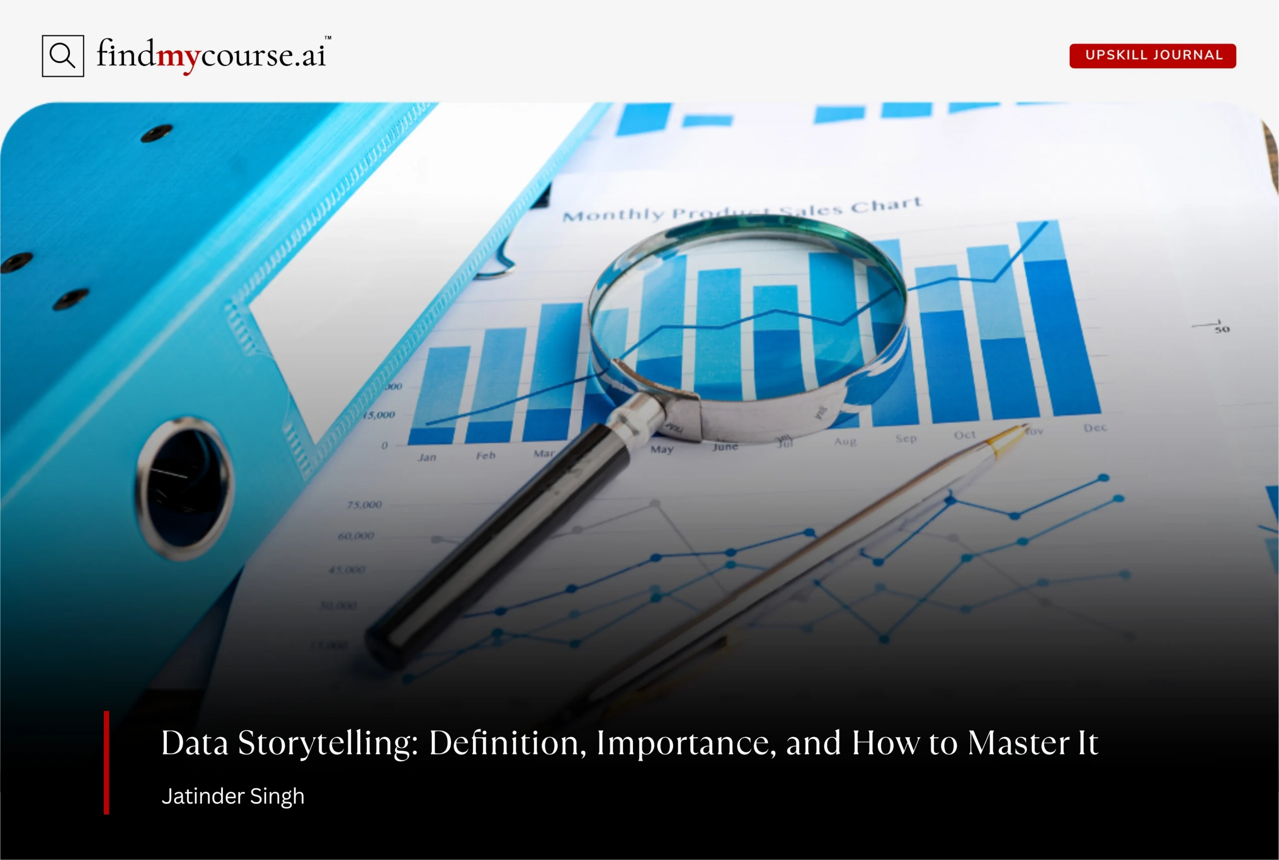 Graphs and files analyzed for insights and growth, highlighting data storytelling — Findmycourse.ai