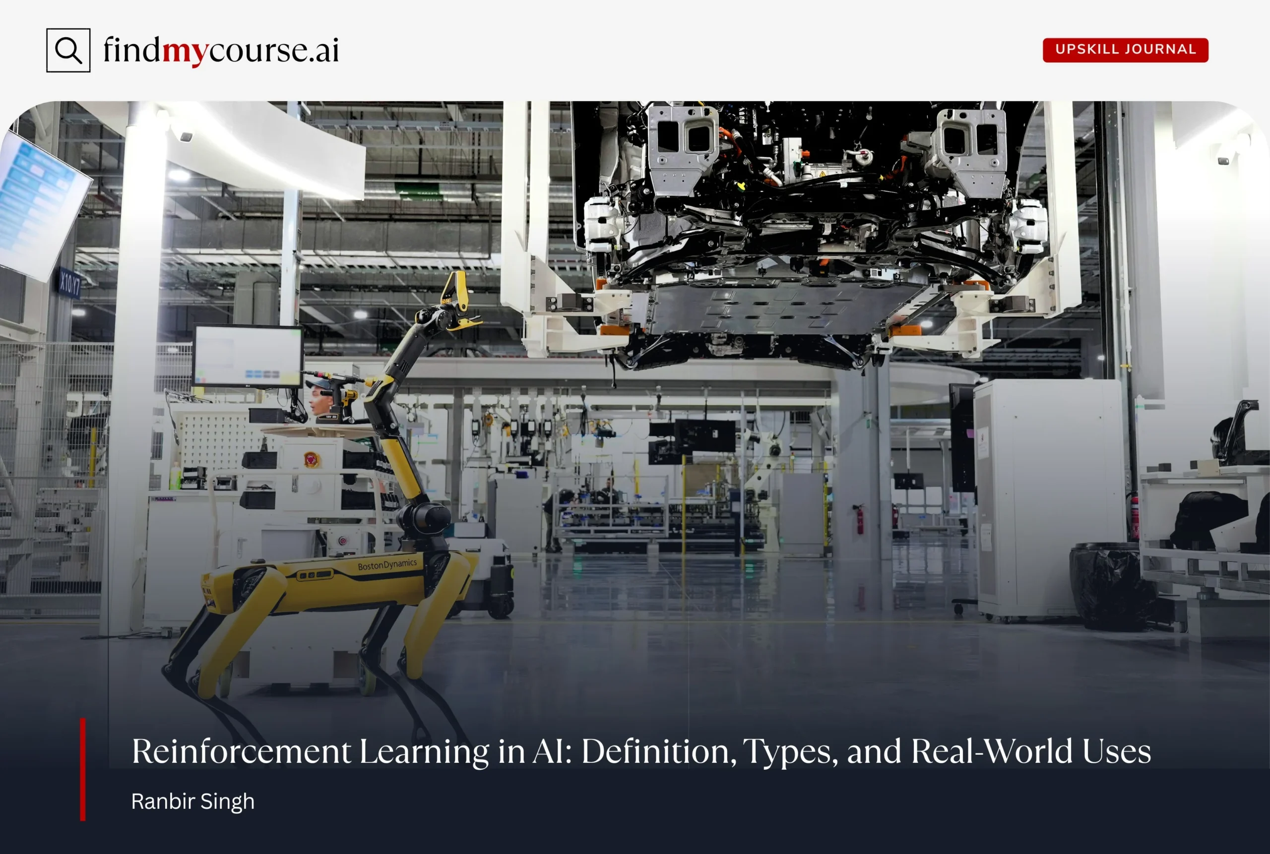 Reinforcement learning in action at auto plant with a robot — Findmycourse.ai