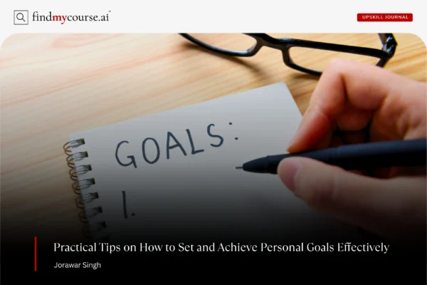 Person writing goals on a notepad with a pen representing personal goals — Findmycourse.ai