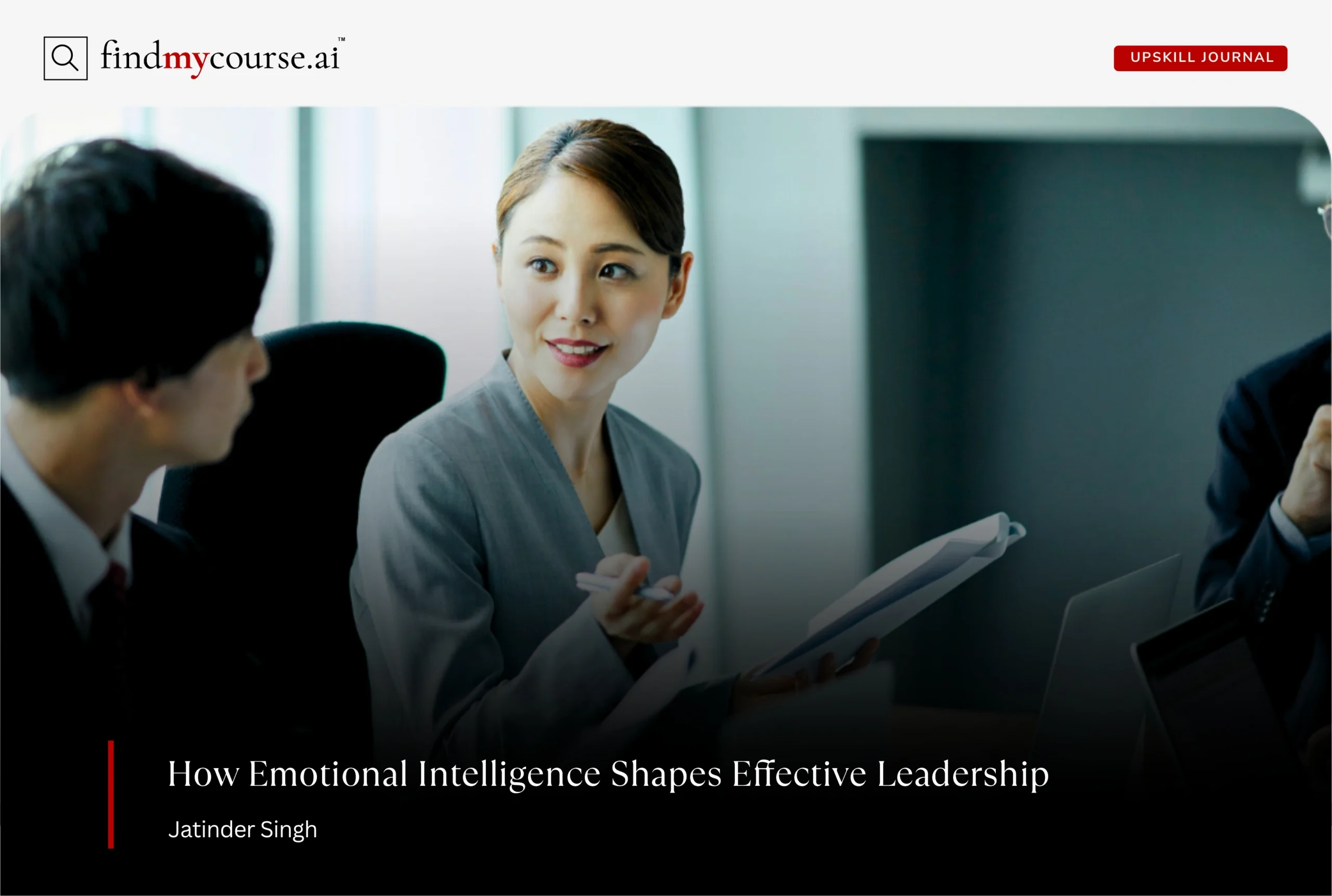 Business leader handling work depicting role of emotional intelligence in leadership — Findmycourse.ai