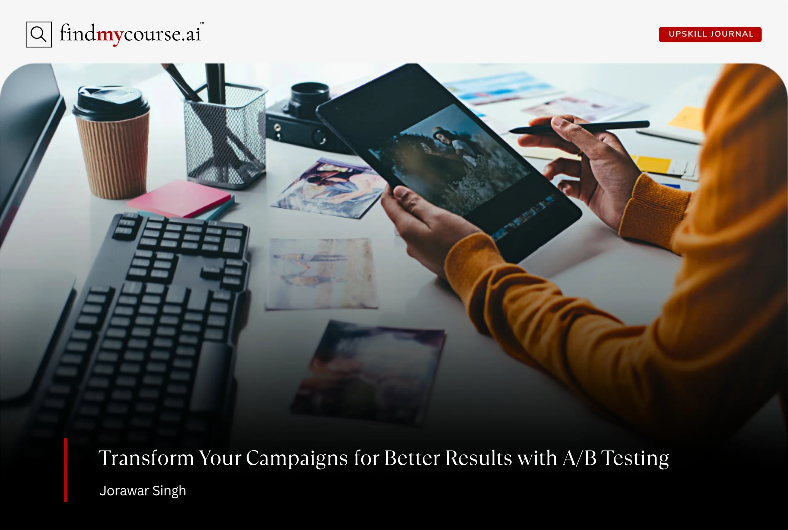 A person optimizing digital campaign with a/b testing tools — Findmycourse.ai