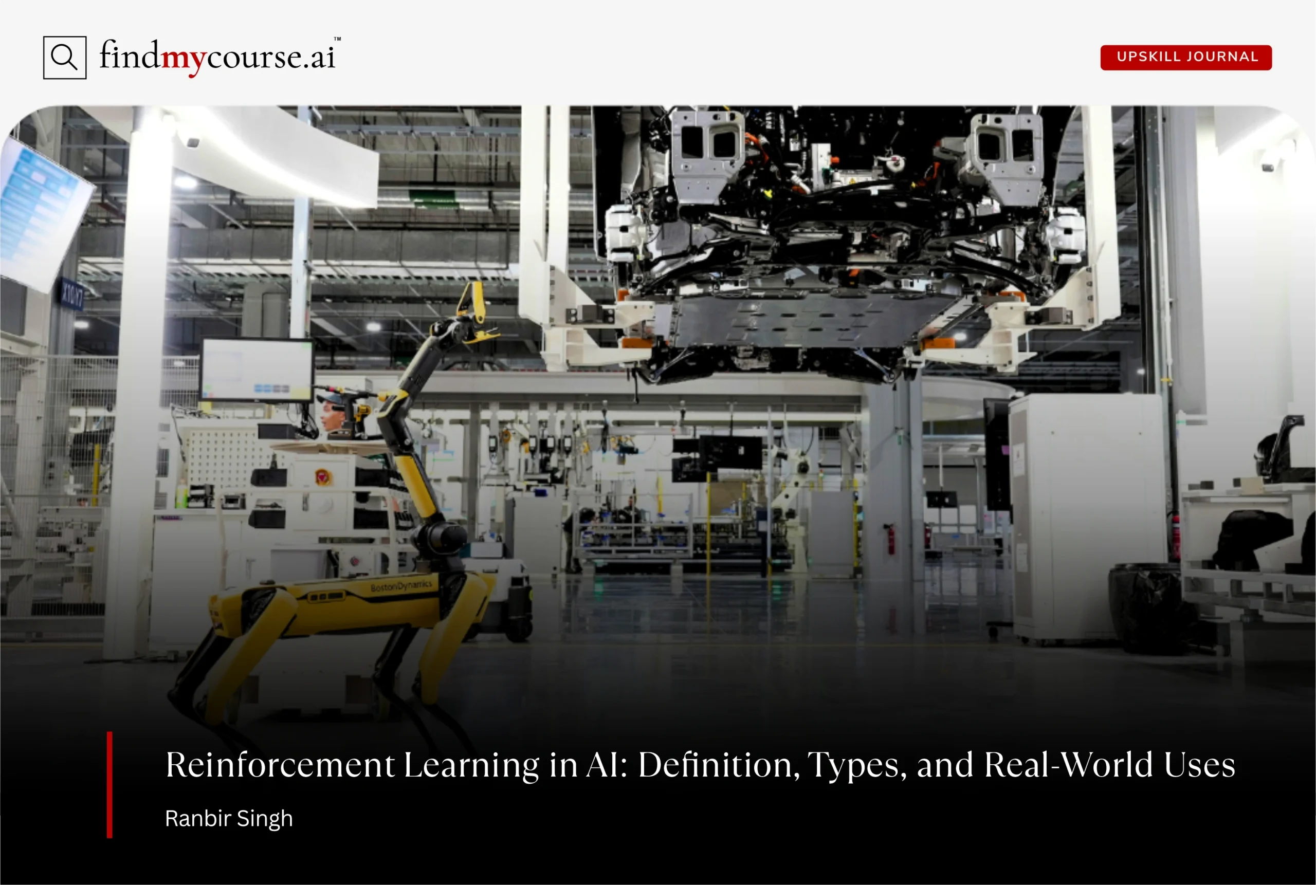 Reinforcement learning in action at auto plant with a robot — Findmycourse.ai