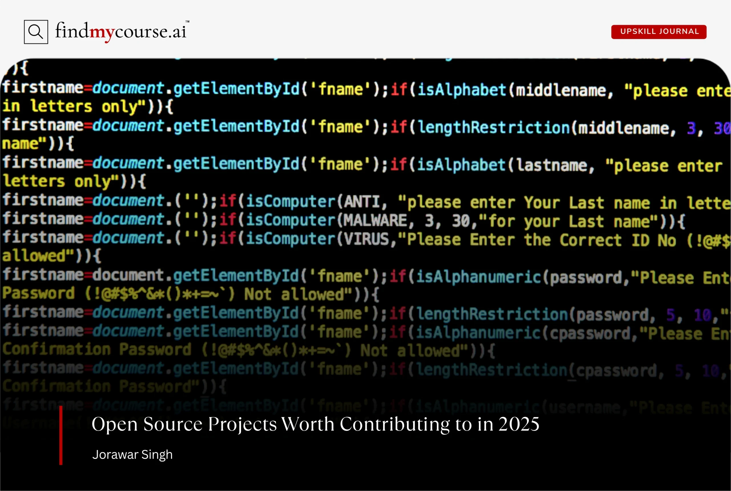 Visual of source code on a black screen highlighting open source projects — Findmycourse.ai