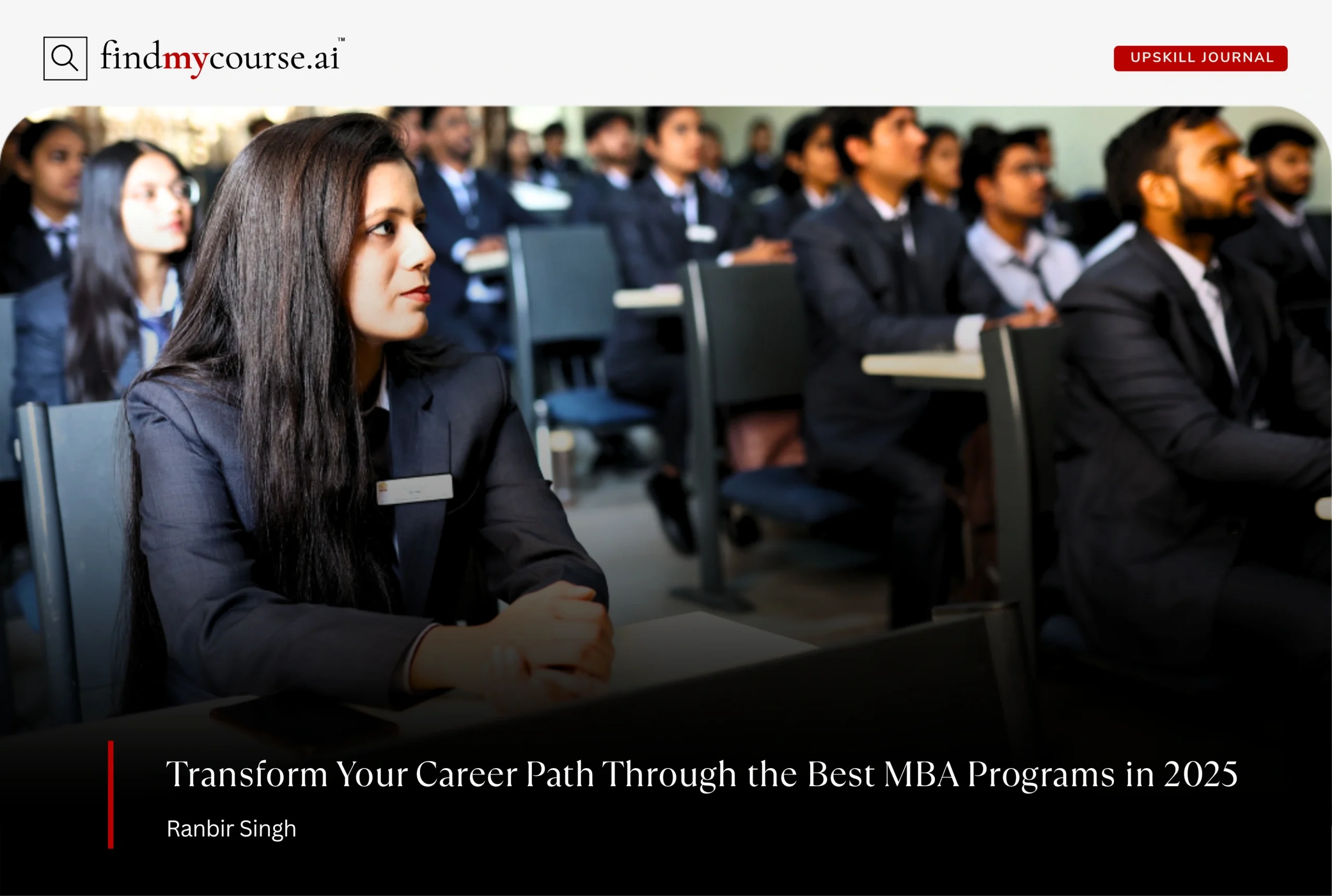 Scene of management classroom with students, depicting best MBA programs — Findmycourse.ai