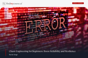 Error message on laptop screen depicting chaos engineering testing — Findmycourse.ai