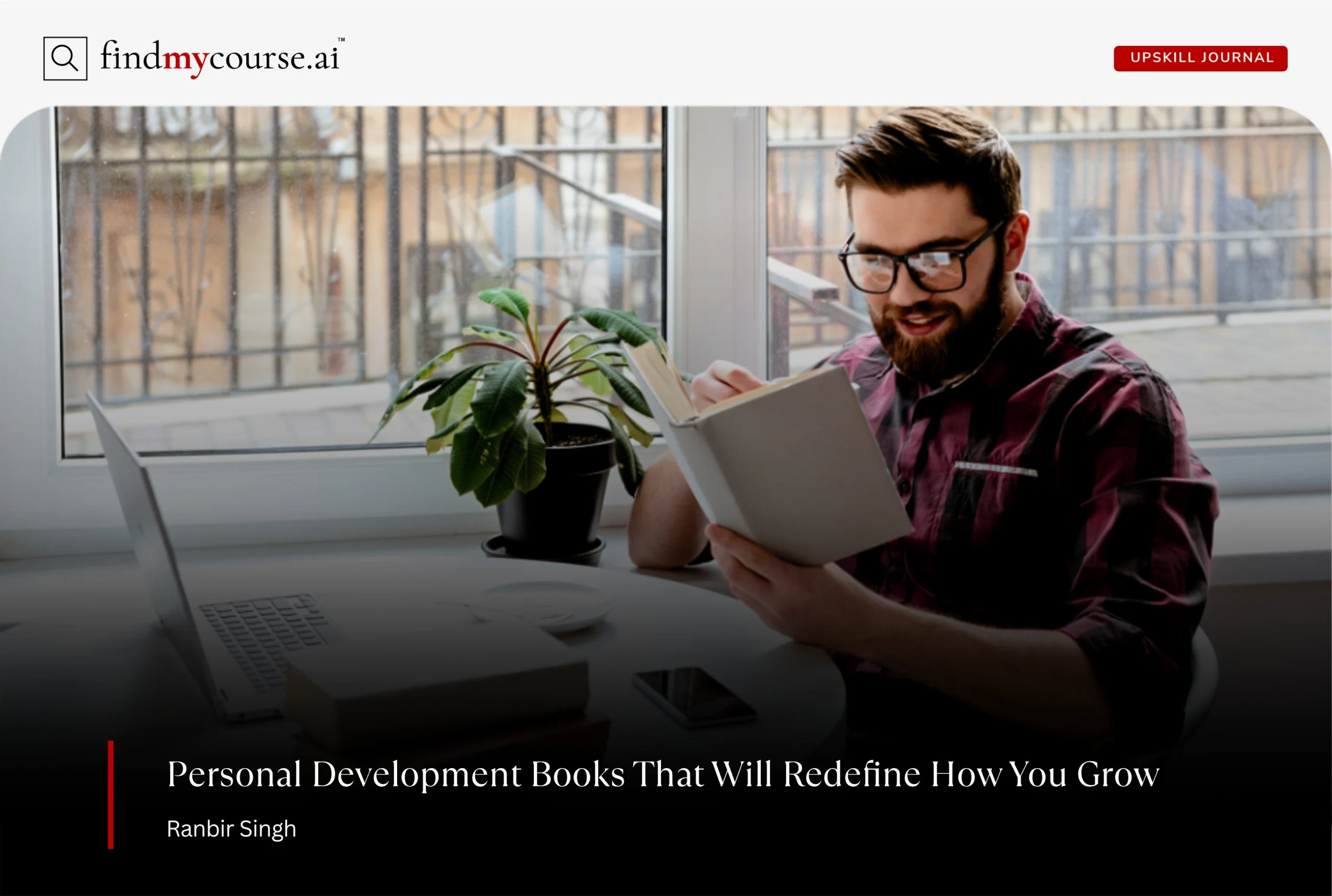 A person reading a book on desk highlighting best personal development books — Findmycourse.ai