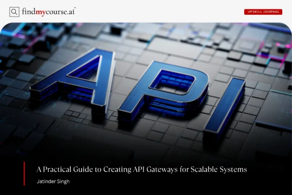 API inscription on a technological background denoting API gateways for apps — Findmycourse.ai