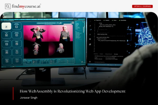 A developer building a website using WebAssembly System Interface — Findmycourse.ai